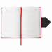 Ежедневник недатированный А5 (138x213 мм) BRAUBERG 'Waves', 160 л., кожзам, красный/черный, 111874