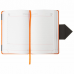 Ежедневник недатированный А5 (138x213 мм) BRAUBERG 'Waves', 160 л., кожзам, оранжевый/черный, 111878