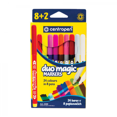 Фломастеры, меняющие цвет 8 ЦВЕТОВ CENTROPEN 'Duo Magic', + 2 изменяющих цвет, 2599/10KK, 5 2599 1002