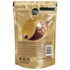 Кофе молотый в растворимом NESCAFE (Нескафе) &#039;Gold&#039;, сублимированный, 130 г, мягкая упаковка, 12402924