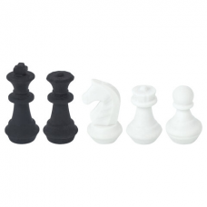 Ластики фигурные ЮНЛАНДИЯ &#039;Шахматы&#039; НАБОР 6 шт., черно-белые, 229593.