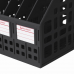 Лоток вертикальный для бумаг BRAUBERG 'MAXI Plus', 240 мм, 6 отделений, сетчатый, сборный, черный, 237015