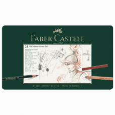 Набор художественный FABER-CASTELL &#039;Pitt Monochrome&#039;, 33 предмета, металлическая коробка, 112977
