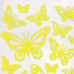 Наклейки флуоресцентные 'Бабочки', светятся в темноте, 18 штук, ассорти, 14х21 см, ЮНЛАНДИЯ, 662693