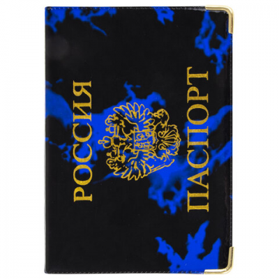 Обложка для паспорта, тиснение 'Герб', ПВХ, ассорти, STAFF, 237580