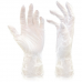 Перчатки виниловые КОМПЛЕКТ 5 пар (10 шт.) неопудренные, размер L (большой) белые, DORA, 2004-002