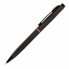 Ручка бизнес-класса шариковая BRAUBERG Tono, СИНЯЯ, корпус черный, синие детали, линия письма 0,5 мм, 143489