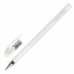 Ручка гелевая BRAUBERG 'White Pastel', БЕЛАЯ, корпус прозрачный, узел 1 мм, линия письма 0,5 мм, 143417
