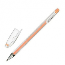 Ручка гелевая CROWN &#039;Hi-Jell Pastel&#039;, ОРАНЖЕВАЯ ПАСТЕЛЬ, узел 0,8 мм, линия письма 0,5 мм, HJR-500P