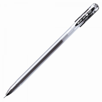 Ручка гелевая CROWN 'Multi Jell', ЧЕРНАЯ, узел 0,4 мм, линия письма 0,2 мм, MTJ-500
