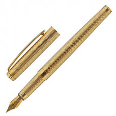 Ручка подарочная перьевая GALANT &#039;VERSUS&#039;, корпус золотистый, детали золотистые, узел 0,8 мм, синяя, 143528