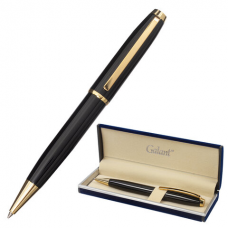 Ручка подарочная шариковая GALANT &#039;ABRIS&#039;, корпус черный, золотистые детали, узел 0,7 мм, синяя, 143500