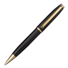 Ручка подарочная шариковая GALANT &#039;ABRIS&#039;, корпус черный, золотистые детали, узел 0,7 мм, синяя, 143500