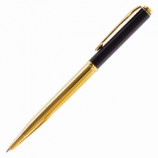 Ручка подарочная шариковая GALANT &#039;ARROW GOLD&#039;, корпус черный/золотистый, детали золотистые, узел 0,7 мм, синяя, 143523