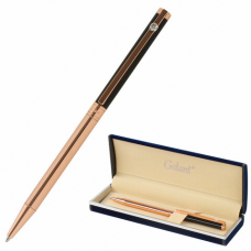 Ручка подарочная шариковая GALANT &#039;ASTRON&#039;, корпус черный с золотом, детали золотистые, узел 0,7 мм, синяя, 143525