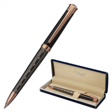 Ручка подарочная шариковая GALANT &#039;COLLAGE&#039;, корпус черный/металлический, детали розовое золото, узел 0,7 мм, синяя, 143507