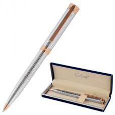 Ручка подарочная шариковая GALANT &#039;ESQUISSE&#039;, корпус серебристый, детали розовое золото, узел 0,7 мм, синяя, 143511