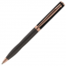 Ручка подарочная шариковая GALANT 'FACTURA', корпус черный/оружейный металл, детали розовое золото, узел 0,7 мм, синяя, 143513
