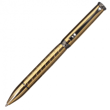 Ручка подарочная шариковая GALANT &#039;MALBRETT&#039;, корпус золотистый, детали оружейный металл, узел 0,7 мм, синяя, 143502