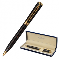Ручка подарочная шариковая GALANT &#039;TINTA MARBLE&#039;, корпус коричневый, золотистые детали, узел 0,7 мм, синяя, 143501