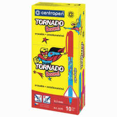 Ручка-роллер СИНЯЯ CENTROPEN &#039;Tornado Boom&#039;, корпус с печатью, 0,5мм, линия 0,3мм, 2675, ш/к 30846, 3 2675 1005