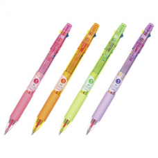Ручка шариковая масляная автоматическая MUNHWA &#039;Hi-Color 3&#039;, 3 ЦВЕТА (синий, неоновый желтый, неоновый розовый), узел 0,7 мм, HC3