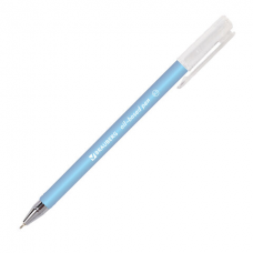 Ручка шариковая масляная BRAUBERG &#039;FRUITY Pastel&#039;, СИНЯЯ, soft-touch, узел 0,7 мм, линия письма 0,35 мм, 142958, OBP322