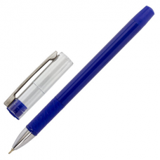 Ручка шариковая масляная с грипом STAFF &#039;Profit Chrome-X&#039;, СИНЯЯ, корпус синий, хромированные детали, узел 0,7 мм, линия 0,35 мм, 142984