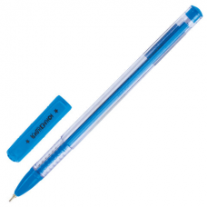 Ручка шариковая масляная ЮНЛАНДИЯ &#039;STAR&#039;, СИНЯЯ, корпус прозрачный, 0,7 мм, линия письма 0,35 мм, 143010