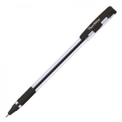 Ручка шариковая с грипом PAPER MATE 'Brite', ЧЕРНАЯ, игольчатый узел 1 мм, линия письма 0,7 мм, 2084418