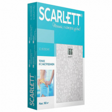 Весы напольные SCARLETT SC-BS33E043, электронные, вес до 180 кг, квадрат, стекло, серые